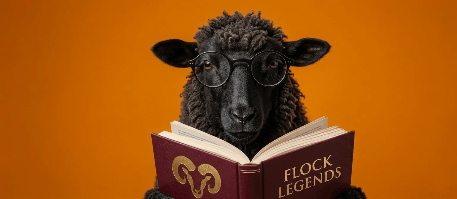 Curious sheep reading a book representing thoughtful website design in Christchurch